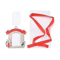 Décorations de pendentif en alliage vierge de sublimation sur le thème de noël&nbsp;DIY-L070-01C