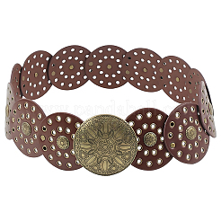 Винтажные полые корсетные ремни из искусственной кожи с дисковыми застежками из сплава AJEW-WH20070-089B