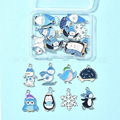 20 шт. 20 стиля подвески из сплава и эмали на зимнюю тематику ENAM-FS0001-96