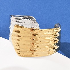 Браслеты-манжеты из нержавеющей стали 304 для женщин BJEW-G757-12GP