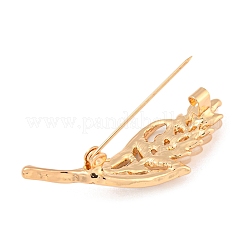 Брошь-цветок из сплава и стразов JEWB-U006-16KCG