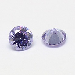 キュービックジルコニアカボション  グレードA  多面カット  ダイヤモンド  ライラック  2.5x1.7mm&nbsp;X-ZIRC-M002-2.5mm-004