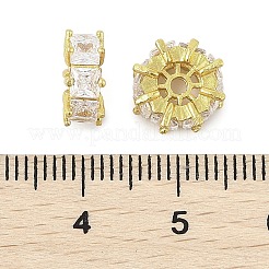 Латунные микро проложить кубического циркония бусы KK-K297-41G