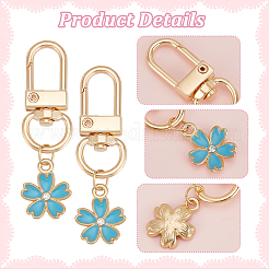 Подвесные украшения из сплава эмали HJEW-PHE00002