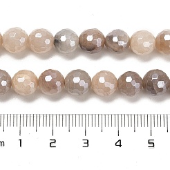 電気メッキ天然石英ラウンドビーズ連売り  ファセット（128ファセット）  10mm  穴：1.4mm  約38個/連  14.96インチ（38cm）&nbsp;G-L598-A06-03