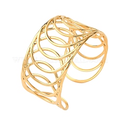 Браслеты-манжеты из нержавеющей стали 304 для женщин BJEW-G749-01G