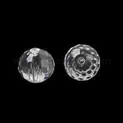 K9ガラス  模造オーストリアクリスタルビーズ  グレードAAA  多面カット  ラウンド  透明  6mm  穴：0.7~0.9mm&nbsp;SWAR-F073-6mm-01