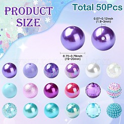 50 шт. акриловые бусины на морскую тематику&nbsp;OACR-CJ0001-68