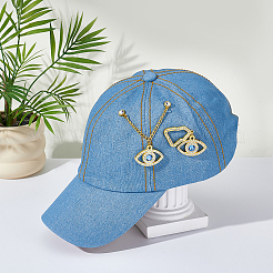 Цепочка со стразами из сплава глаз&nbsp;HJEW-WH0042-150G-02