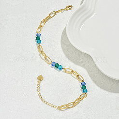 Милые и милые браслеты на ногу с цепочкой из травяных бусин и железных скрепок для ежедневного подарка во время отпуска&nbsp;XC5889-2