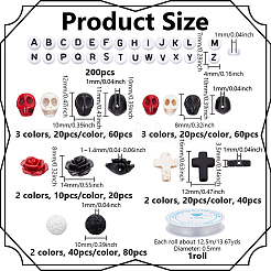 Браслеты из бисера и розового черепа своими руками изготовление браслетов&nbsp;DIY-NB0013-93