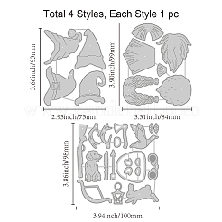 Углеродистая сталь разрезает трафареты DIY-WH0309-1057
