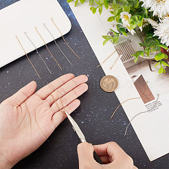 24 шт. 2-х цветная латунная фурнитура для сережек-гвоздиков KK-CN0002-04