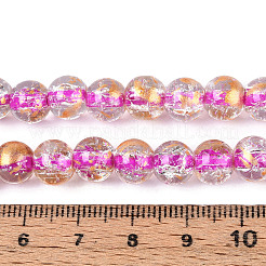 Хрустящие прозрачные стеклянные бусины нити GLAA-N030-8mm-01I