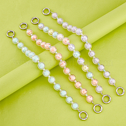 4 шт. 4 цвета конфетного AB круглая пластиковая ручка для сумки с бусинами&nbsp;DIY-WR0001-77