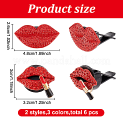 6 шт. 6 стиля в форме губ&nbsp;AJEW-FH0004-67