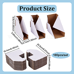 100 шт. складной защитный уголок для фотоальбома из крафт-бумаги&nbsp;FIND-WH0441-02