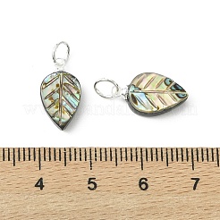 Pendentifs sculptés en nacre naturelle (paua/ormeau)&nbsp;PALLOY-JF05615-02