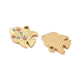 Pendentifs en strass en acier inoxydable 304&nbsp;RB-CBA7A56-09G-04