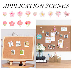 Набор из 48 смоляного цветка и железных кнопок AJEW-TAC00050