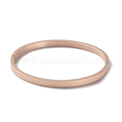 3個3色304ステンレススチールプレーンバングルセット  イオンプレーティング（ip）  ミックスカラー  2x2-3/8インチ（50x59mm）  1pc /カラー&nbsp;BJEW-F464-05