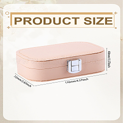 Коробка для хранения ювелирных изделий из искусственной кожи CON-WH0085-125B