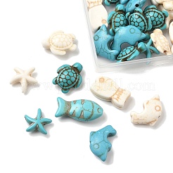 80 шт. 8 стиля синтетических бирюзовых&nbsp;G-FP0001-06