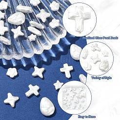 30 шт. 6 вида стеклянных перламутровых бусин&nbsp;HY-CJ0001-01