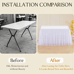 Юбка для стола из полиэстера&nbsp;AJEW-WH20019-110B