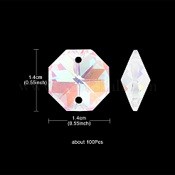 Подвески с гальваническим стеклянным разъемом&nbsp;EGLA-YW0003-02