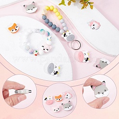 12шт 6 стиля пищевых экологически чистых силиконовых бусин SIL-SC0001-15