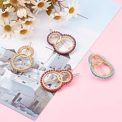 Сплав полые геометрические бисер заколки для волос PHAR-JH00075