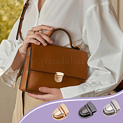 12 шт. 3 цвета железные застежки для сумок PURS-NB0001-01