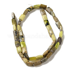 Brins de perles turquoise jaune naturel (jaspe)&nbsp;G-B078-J01-01