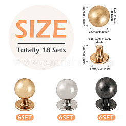 18 комплект двухцветных железных винтов FIND-TA0006-29A