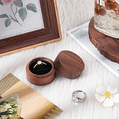 Колонка деревянные кольца для пальцев коробка CON-WH0089-16