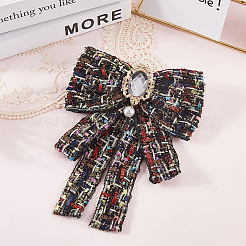 Полиэстеровые броши-банты для одежды-рюкзака JEWB-WH20006-10B