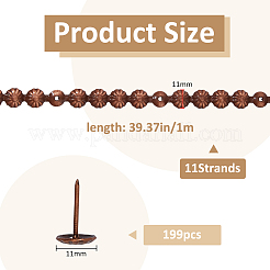 Полоски железных гвоздей&nbsp;FIND-WH0148-752R