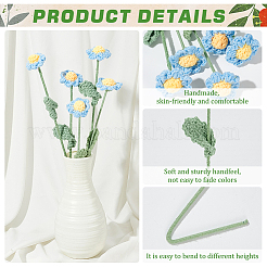 Искусственный цветок из хлопка ручной работы крючком AJEW-WH0009-75A