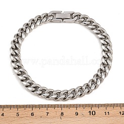 Браслеты из кубинской цепочки из нержавеющей стали 304&nbsp;BJEW-G766-01P-02