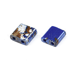 2-trou perles rocailles en verre opaque&nbsp;SEED-N004-001-A01