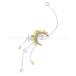 Ornamenti pendenti in lega di luna e stella&nbsp;HJEW-TADJ0022