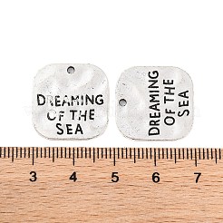 Чеканный квадрат резное слово мечтает о море тибетский стиль PALLOY-A15333-AS