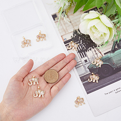 8 шт. 2-цветные ионно-покрытые (IP) латунные подвески с микропаве из кубического циркония&nbsp;KK-DC0002-91