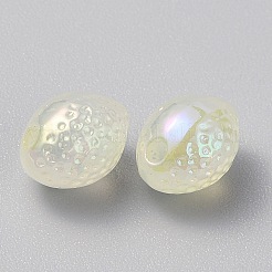 Perle de citron acrylique plaquée&nbsp;OACR-CJC0009-04E