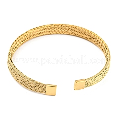 Brazaletes de malla de alambre de acero inoxidable 304 para mujer&nbsp;BJEW-D022-01B-G