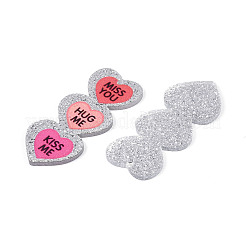 Подвески из непрозрачного акрила с принтом ко дню святого валентина&nbsp;FIND-D283-11K