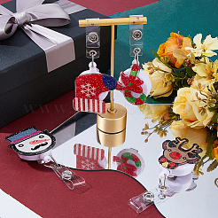 12 шт. рождественские акриловые значки на катушках&nbsp;HJEW-FH00219