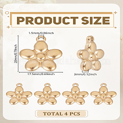 4 шт. подвески из нержавеющей стали 304 с вакуумным покрытием PVD&nbsp;STAS-LP0004-28