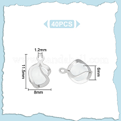 40 шт. подвески кошачий глаз белого цвета STAS-UN0045-89
